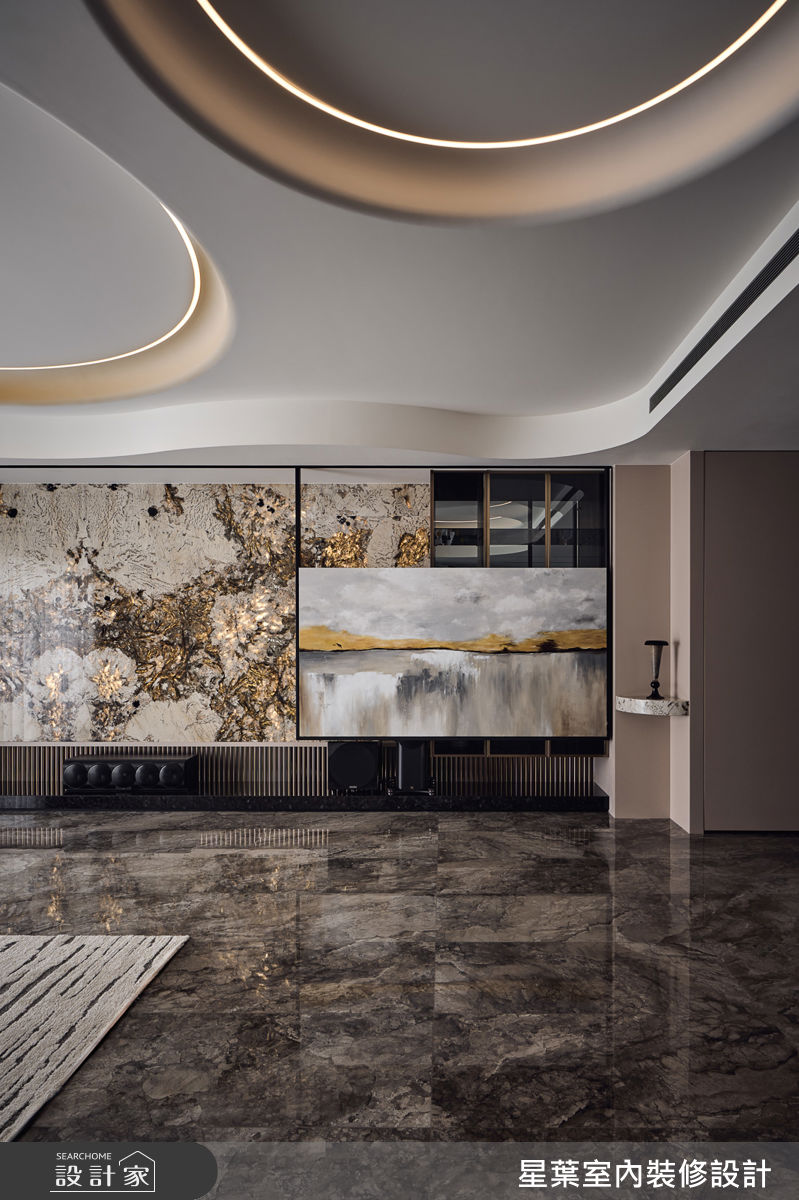 60坪中古屋(5~15年)＿輕奢風客廳案例圖片＿星葉室內裝修設計＿星葉_63_新竹60坪輕奢風之4