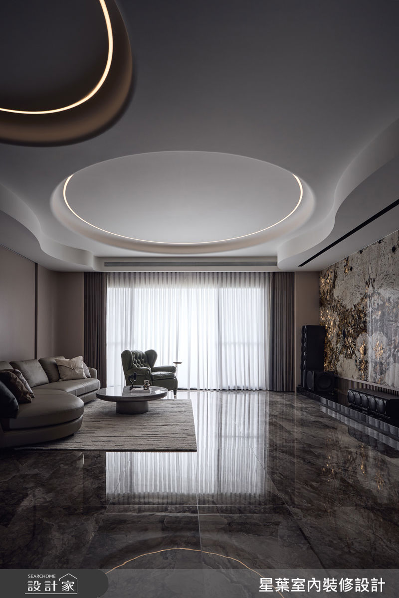 60坪中古屋(5~15年)＿輕奢風客廳案例圖片＿星葉室內裝修設計＿星葉_63_新竹60坪輕奢風之8