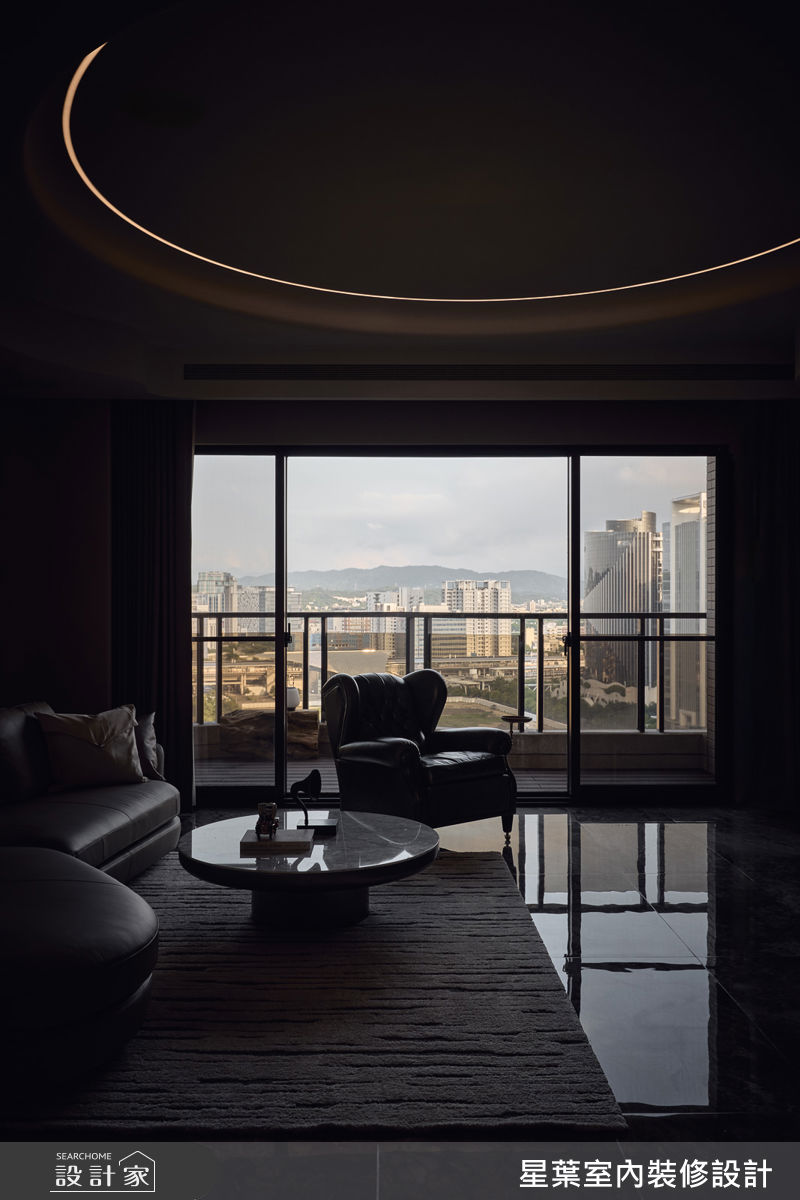 60坪中古屋(5~15年)＿輕奢風客廳陽台案例圖片＿星葉室內裝修設計＿星葉_63_新竹60坪輕奢風之11