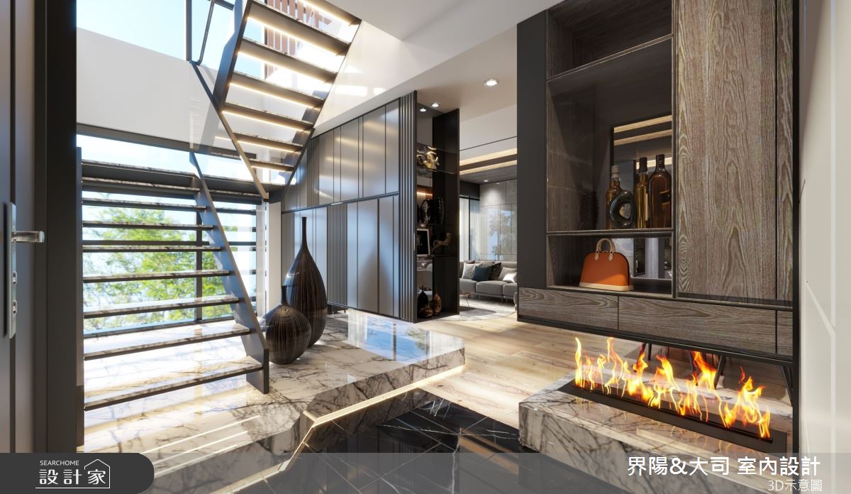 81坪新成屋(5年以下)＿現代風樓梯案例圖片＿界陽&大司 室內設計＿界陽_46之5