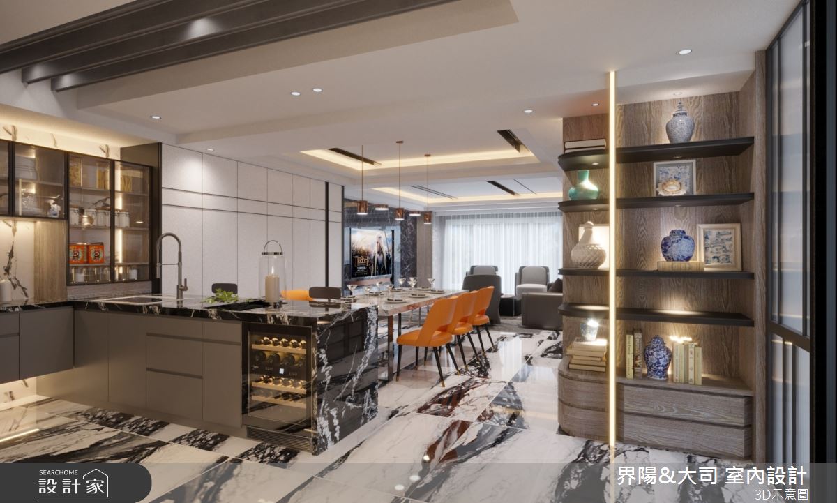 48坪新成屋(5年以下)＿現代風餐廳吧檯案例圖片＿界陽&大司 室內設計＿界陽_48之5