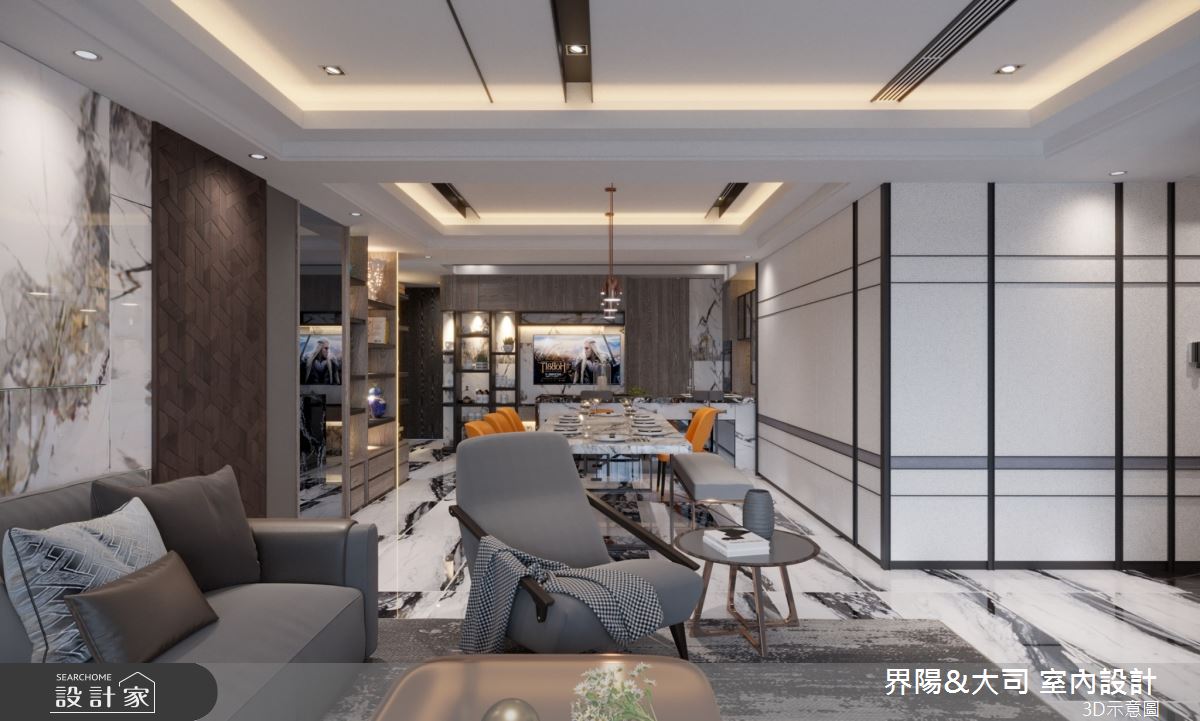 48坪新成屋(5年以下)＿現代風客廳案例圖片＿界陽&大司 室內設計＿界陽_48之3