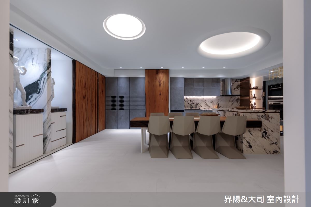 43坪新成屋(5年以下)＿現代風餐廳廚房中島案例圖片＿界陽&大司 室內設計＿界陽_52之7