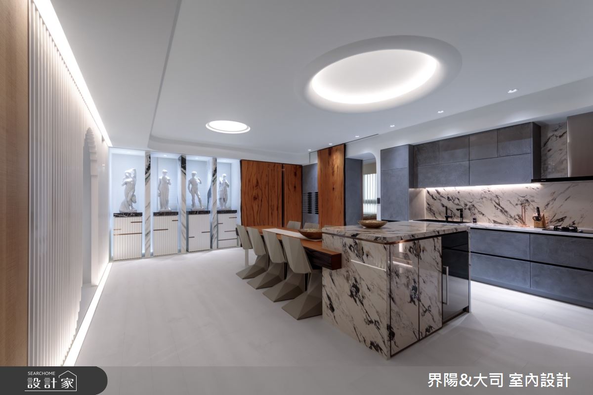 43坪新成屋(5年以下)＿現代風餐廳廚房中島案例圖片＿界陽&大司 室內設計＿界陽_52之6