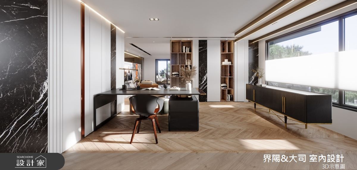 61坪新成屋(5年以下)＿現代風書房工作區案例圖片＿界陽&大司 室內設計＿界陽_65之7