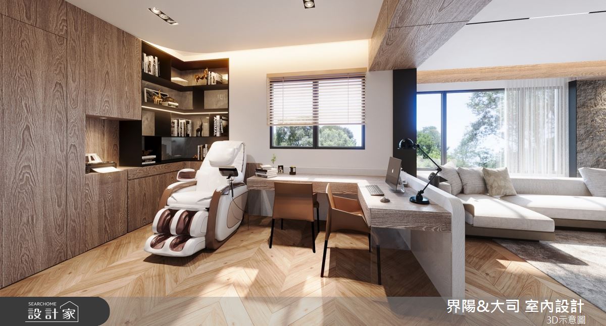 47坪新成屋(5年以下)＿現代風客廳書房案例圖片＿界陽&大司 室內設計＿界陽_66之4