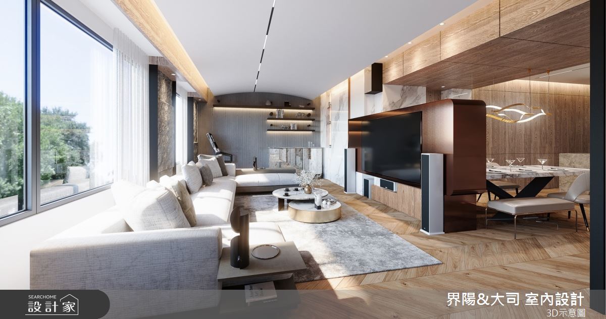 47坪新成屋(5年以下)＿現代風客廳餐廳案例圖片＿界陽&大司 室內設計＿界陽_66之2