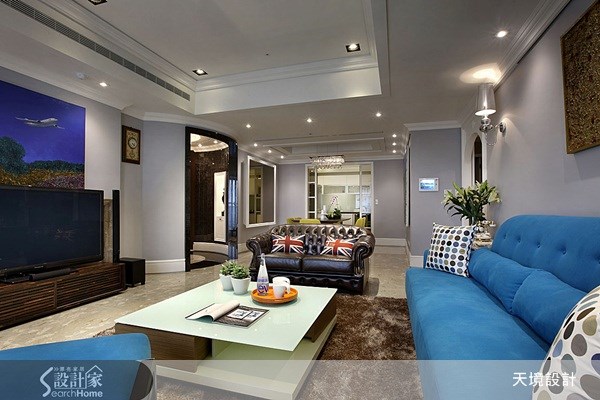 58坪新成屋(5年以下)＿英式古典客廳案例圖片＿天境空間設計＿天境_14之10