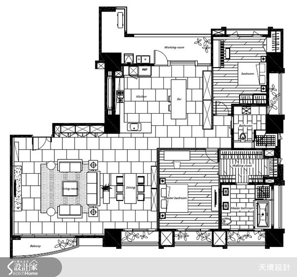 60坪新成屋(5年以下)＿奢華風案例圖片＿天境空間設計＿天境_27之19