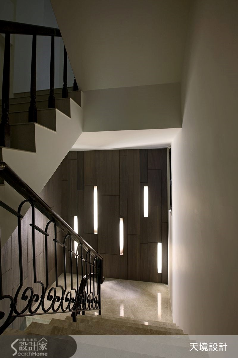 98坪新成屋(5年以下)＿奢華風樓梯案例圖片＿天境空間設計＿天境_29之17