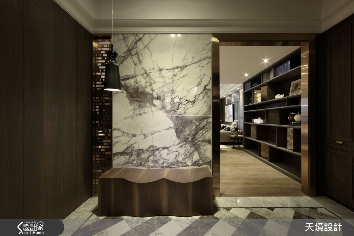 50坪新成屋(5年以下)＿奢華風玄關案例圖片＿天境空間設計＿天境_34之1