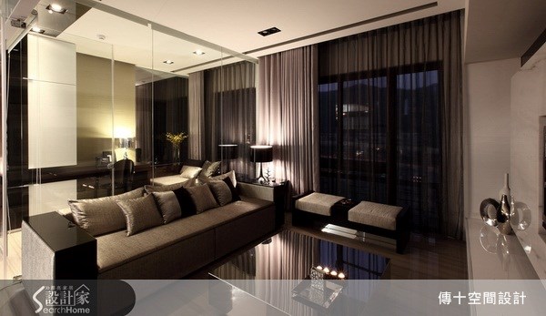 25坪新成屋(5年以下)＿奢華風客廳案例圖片＿傳十空間設計＿傳十_06之3