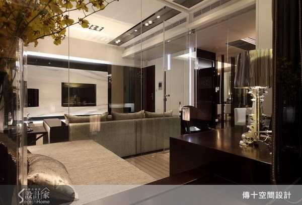 25坪新成屋(5年以下)＿奢華風客廳案例圖片＿傳十空間設計＿傳十_06之4