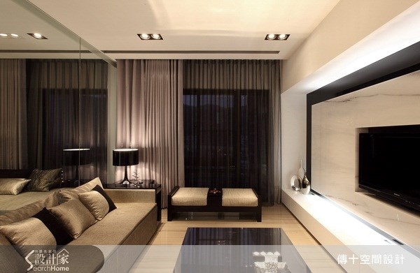 25坪新成屋(5年以下)＿奢華風客廳案例圖片＿傳十空間設計＿傳十_06之2