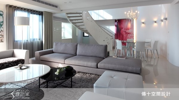 72坪新成屋(5年以下)＿簡約風客廳案例圖片＿傳十空間設計＿傳十_10之2