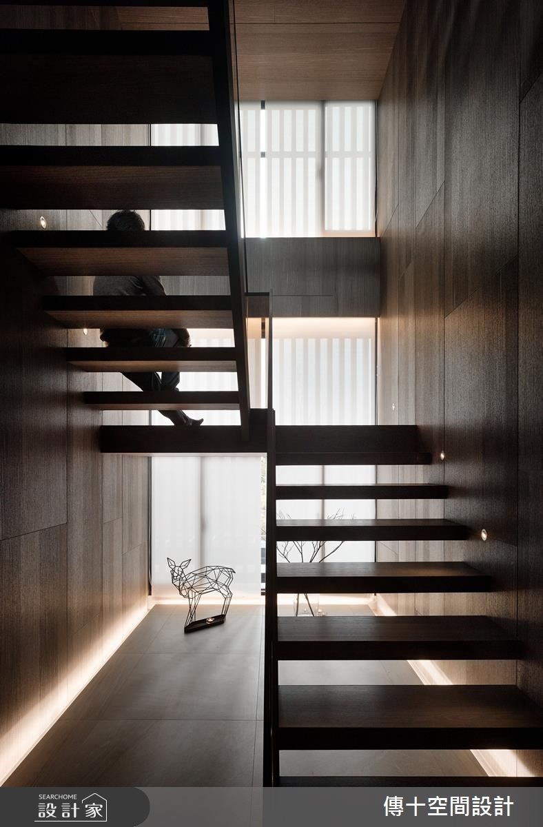 85坪新成屋(5年以下)＿休閒風樓梯案例圖片＿傳十空間設計＿傳十_16之7