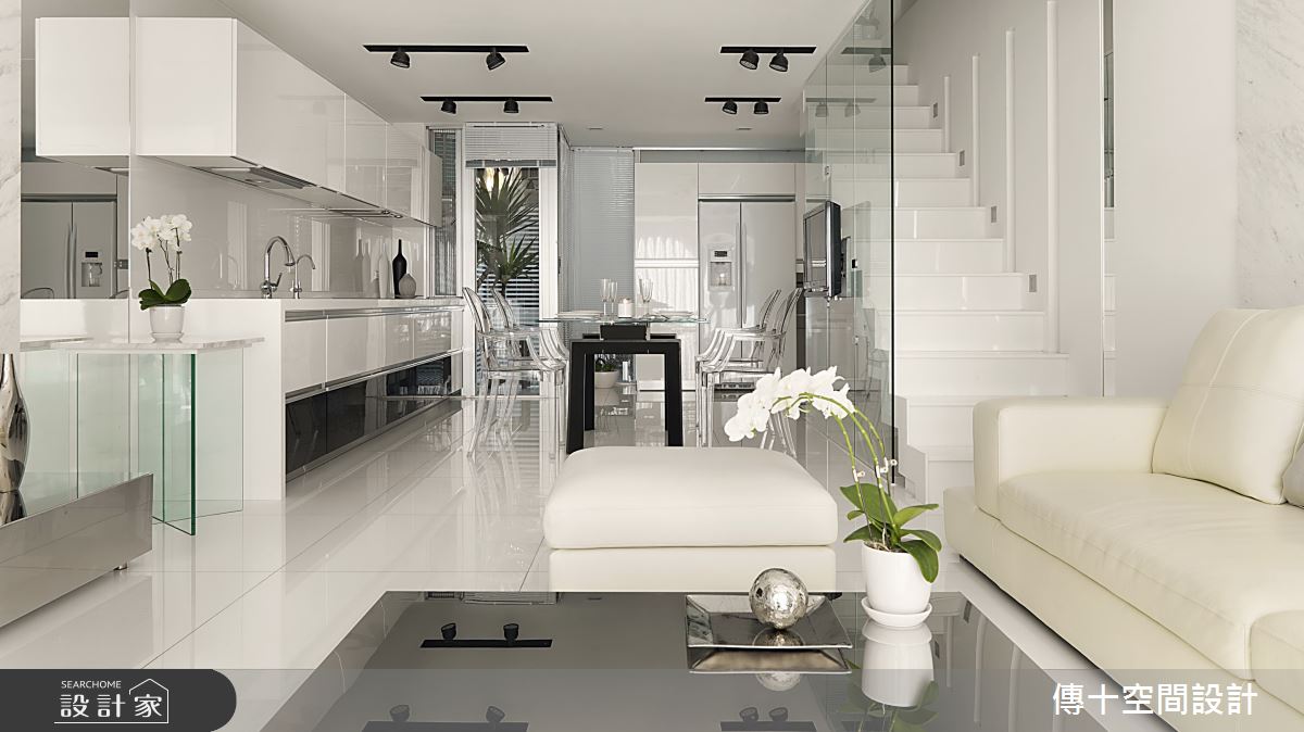 75坪老屋(16~30年)＿現代風客廳餐廳樓梯案例圖片＿傳十空間設計＿傳十_23之5