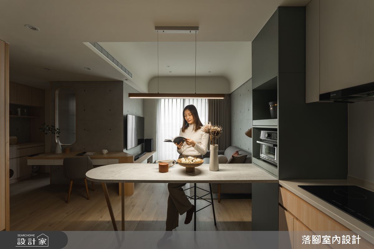 20坪新成屋(5年以下)＿北歐風餐廳廚房書房案例圖片＿落腳室內設計＿落腳_沐暮韶光之4