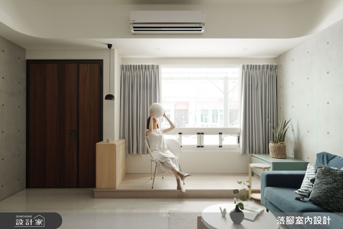 36坪新成屋(5年以下)＿現代風玄關客廳案例圖片＿落腳室內設計＿落腳_唯美致敬之2
