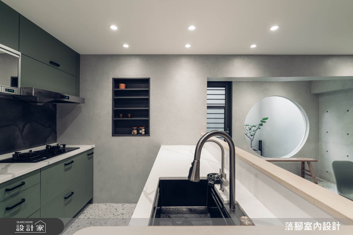 56坪老屋(41~50年)＿混搭風廚房吧檯中島案例圖片＿落腳室內設計＿落腳_陽春白雪之4227