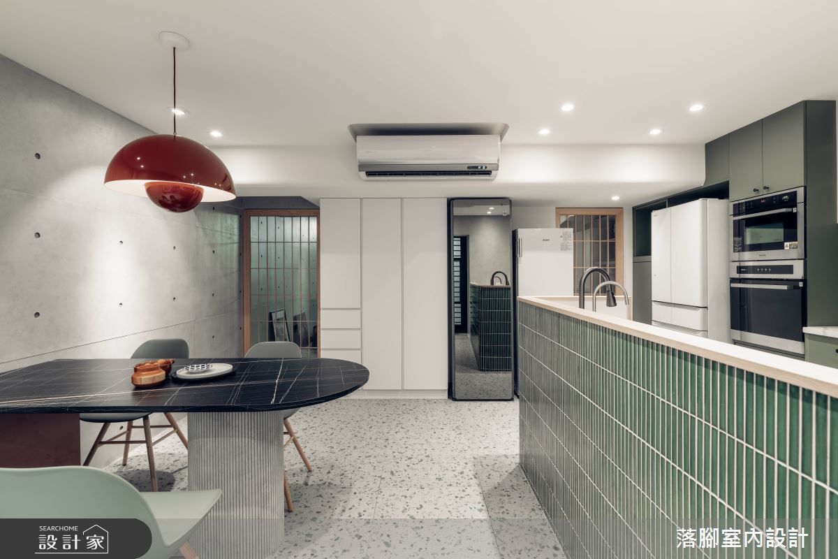 56坪老屋(41~50年)＿混搭風餐廳廚房吧檯中島案例圖片＿落腳室內設計＿落腳_陽春白雪之29