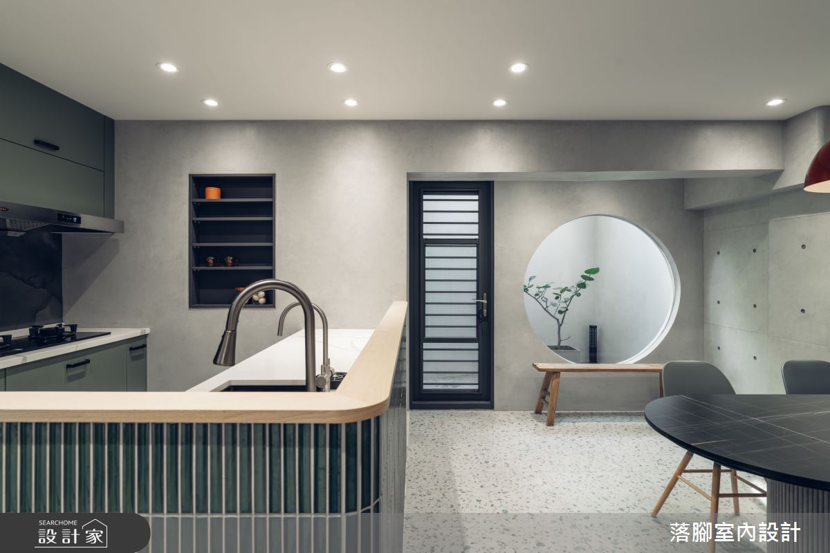56坪老屋(41~50年)＿混搭風餐廳廚房吧檯中島案例圖片＿落腳室內設計＿落腳_陽春白雪之31