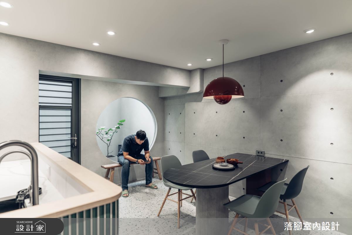 56坪老屋(41~50年)＿混搭風餐廳吧檯中島案例圖片＿落腳室內設計＿落腳_陽春白雪之33