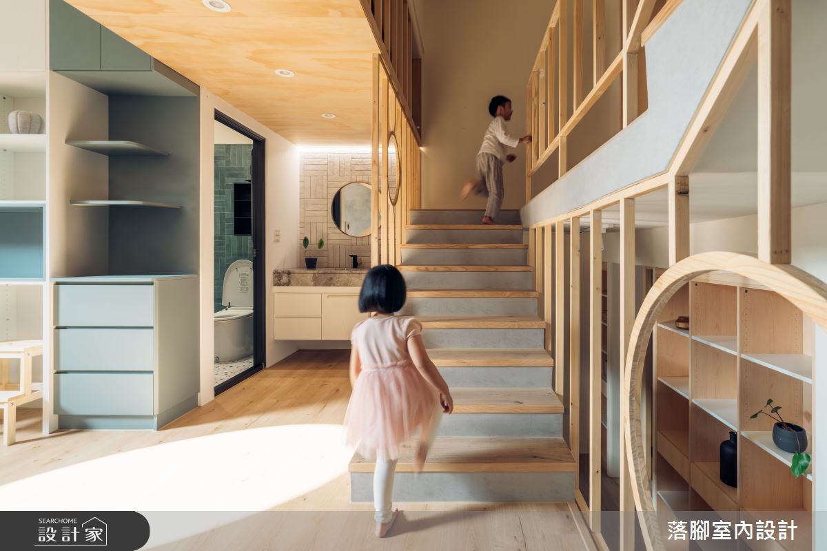 56坪老屋(41~50年)＿混搭風浴室樓梯案例圖片＿落腳室內設計＿落腳_陽春白雪之43