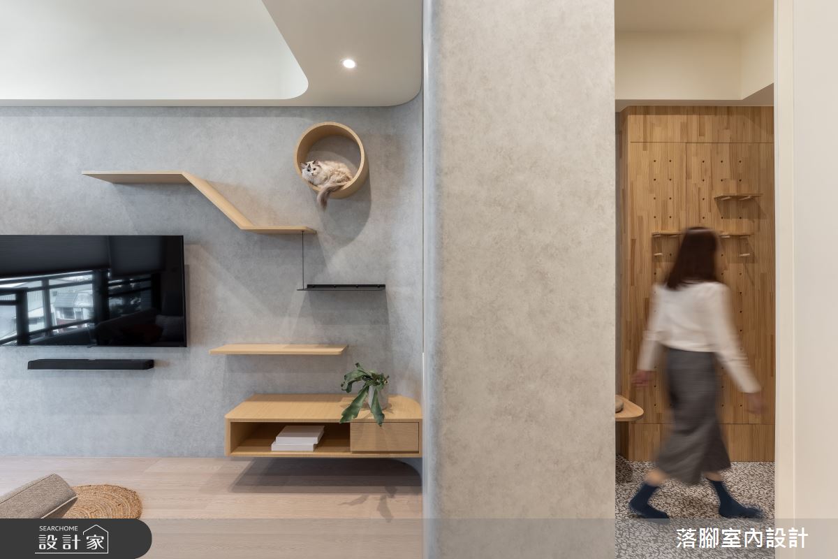 22坪新成屋(5年以下)＿現代風玄關客廳案例圖片＿落腳室內設計＿落腳_青空溫室之3