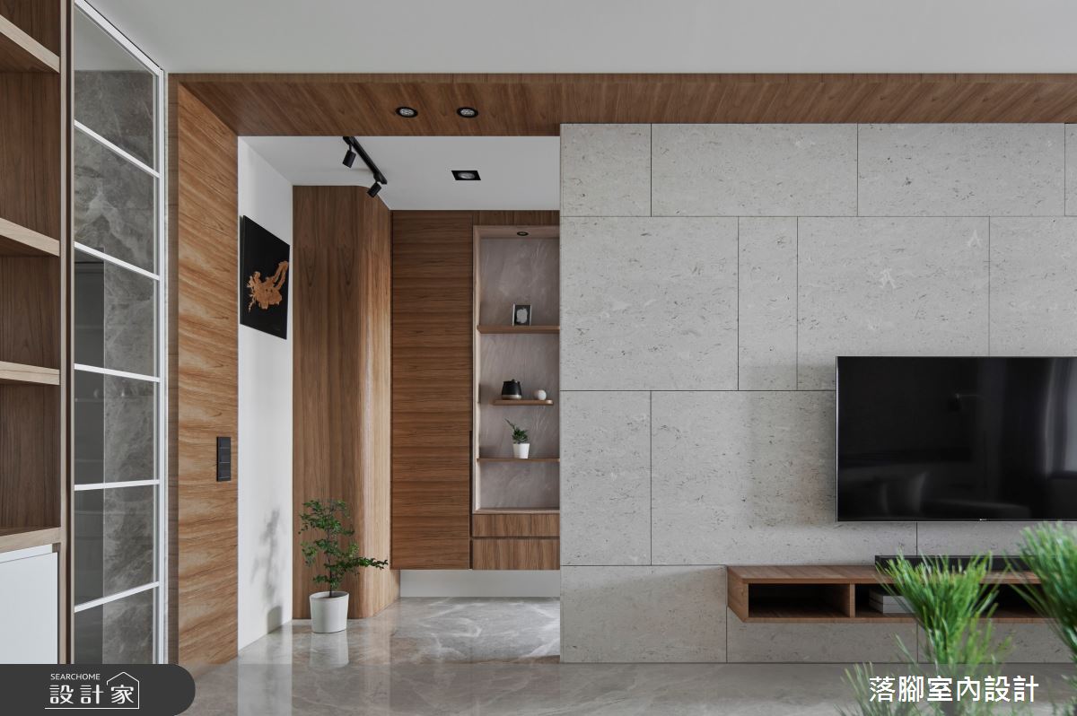 100坪＿現代風客廳案例圖片＿落腳室內設計＿落腳_迴遊引光之5