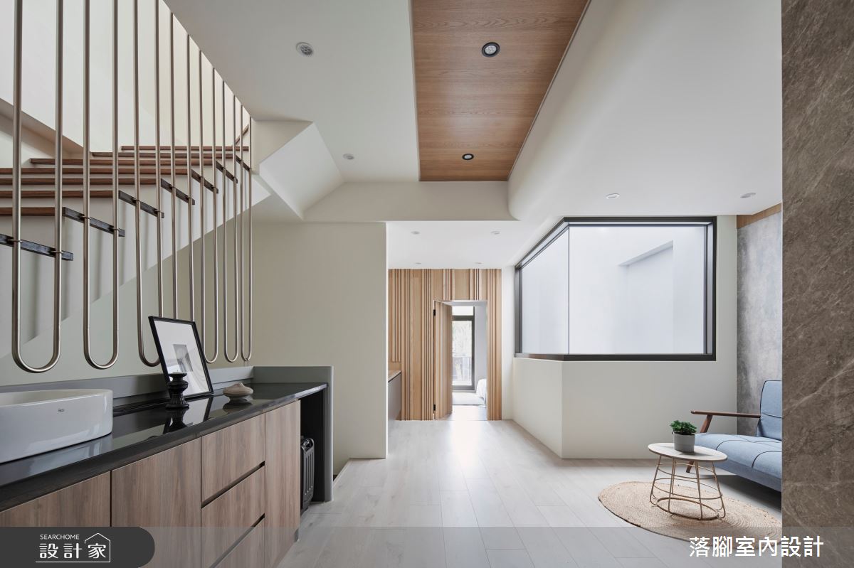 100坪＿現代風樓梯案例圖片＿落腳室內設計＿落腳_迴遊引光之18