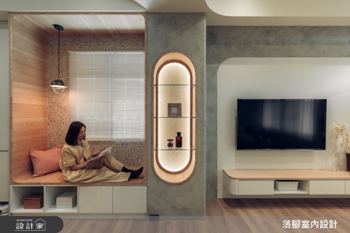 34坪新成屋(5年以下)＿現代風客廳臥榻案例圖片＿落腳室內設計＿落腳_日安美好之3
