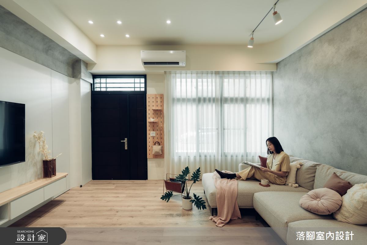 34坪新成屋(5年以下)＿現代風玄關客廳案例圖片＿落腳室內設計＿落腳_日安美好之20