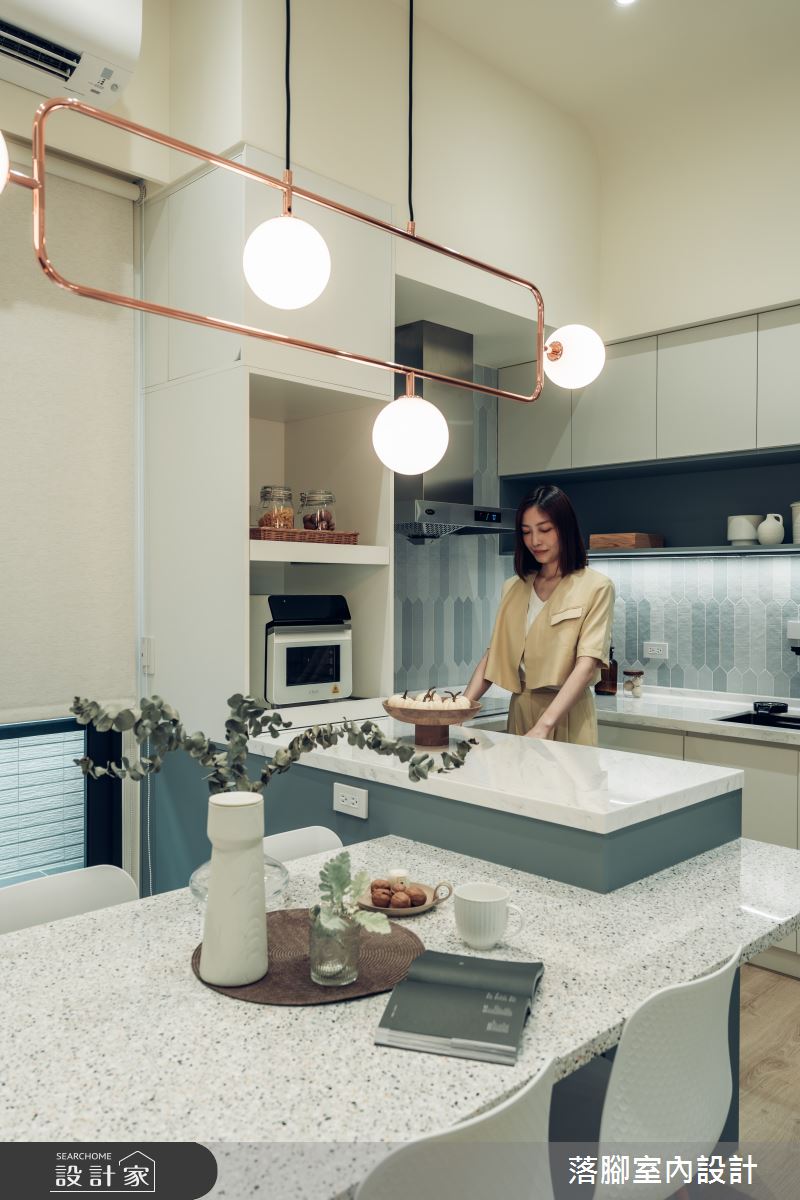 34坪新成屋(5年以下)＿現代風餐廳廚房中島案例圖片＿落腳室內設計＿落腳_日安美好之29