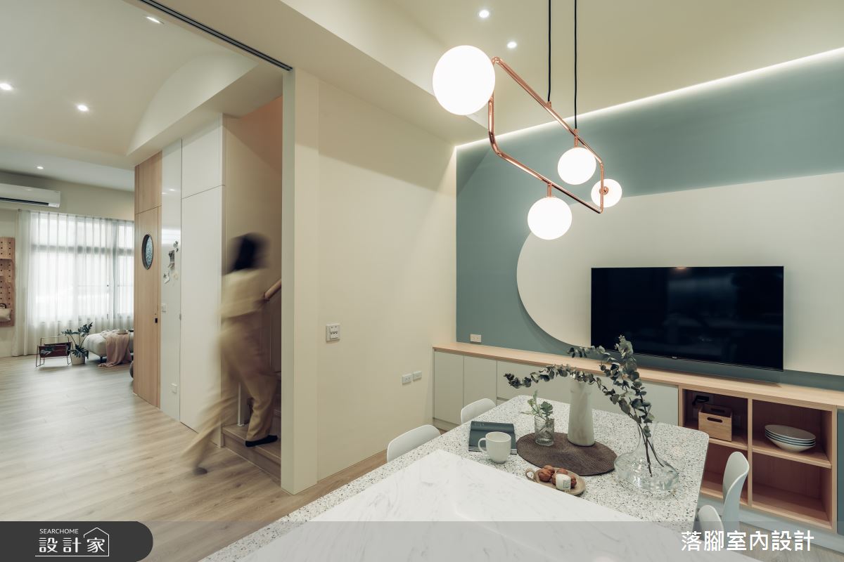 34坪新成屋(5年以下)＿現代風餐廳中島案例圖片＿落腳室內設計＿落腳_日安美好之36