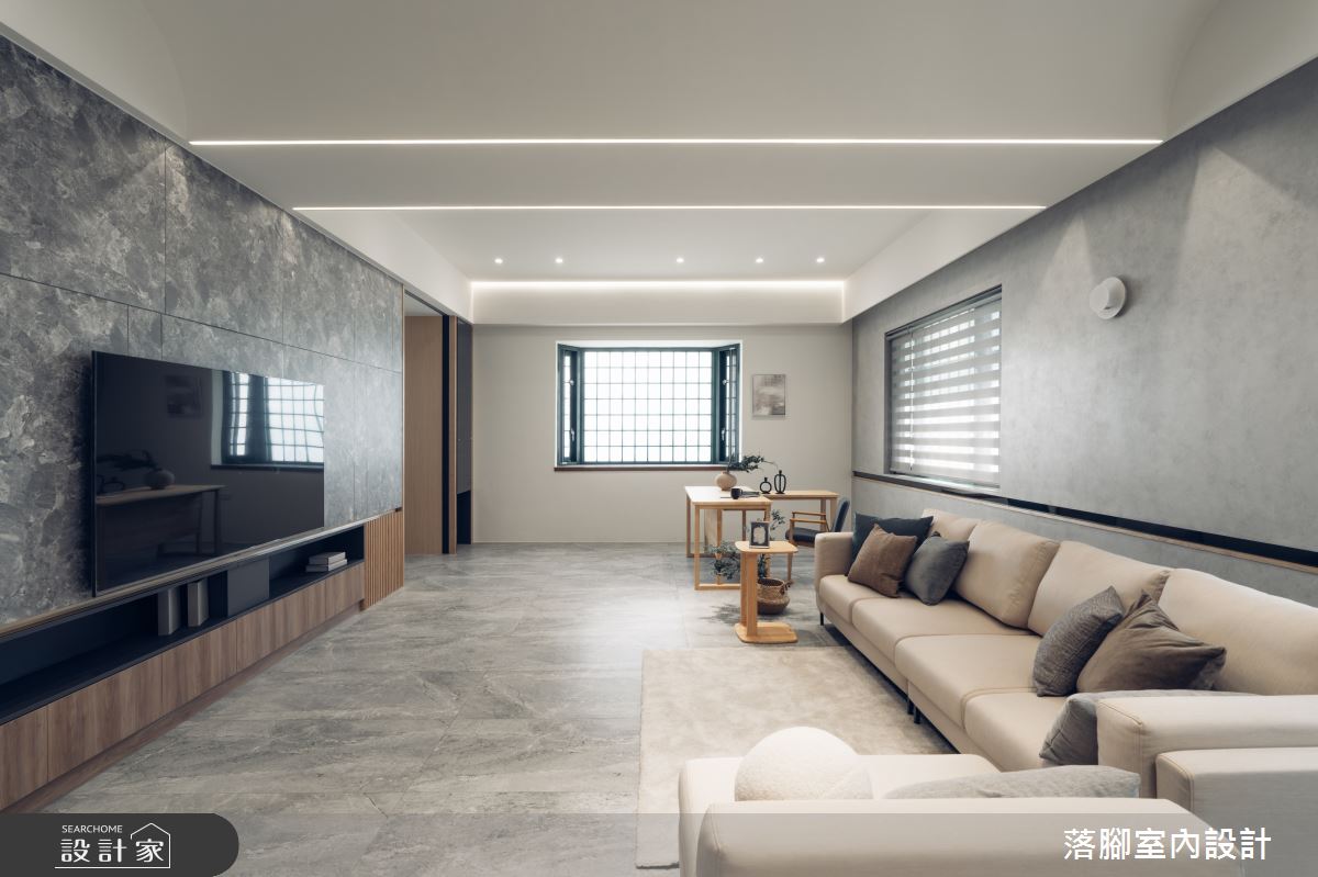 129坪老屋(16~30年)＿現代風客廳案例圖片＿落腳室內設計＿落腳_翱翔之4
