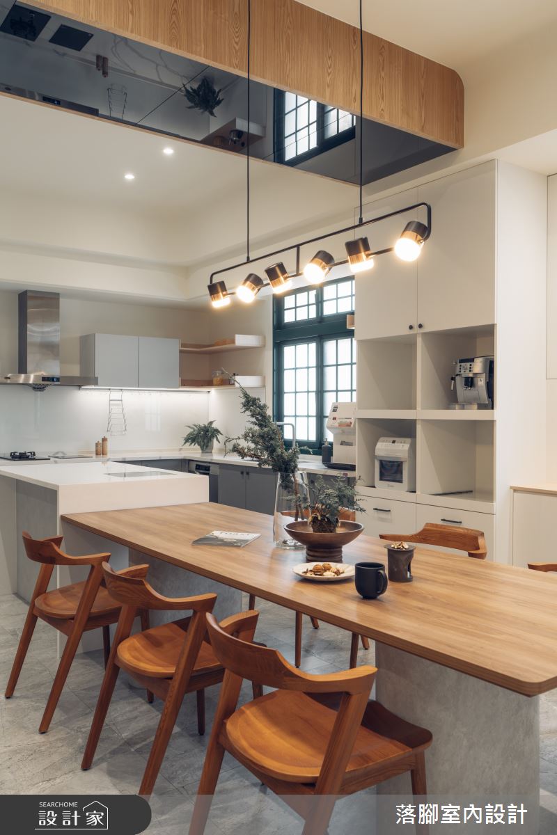 129坪老屋(16~30年)＿現代風餐廳廚房中島案例圖片＿落腳室內設計＿落腳_翱翔之20