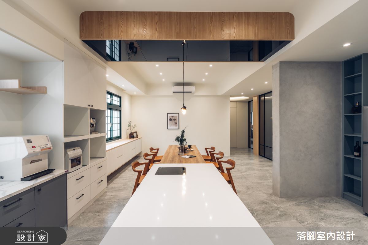 129坪老屋(16~30年)＿現代風餐廳中島案例圖片＿落腳室內設計＿落腳_翱翔之22