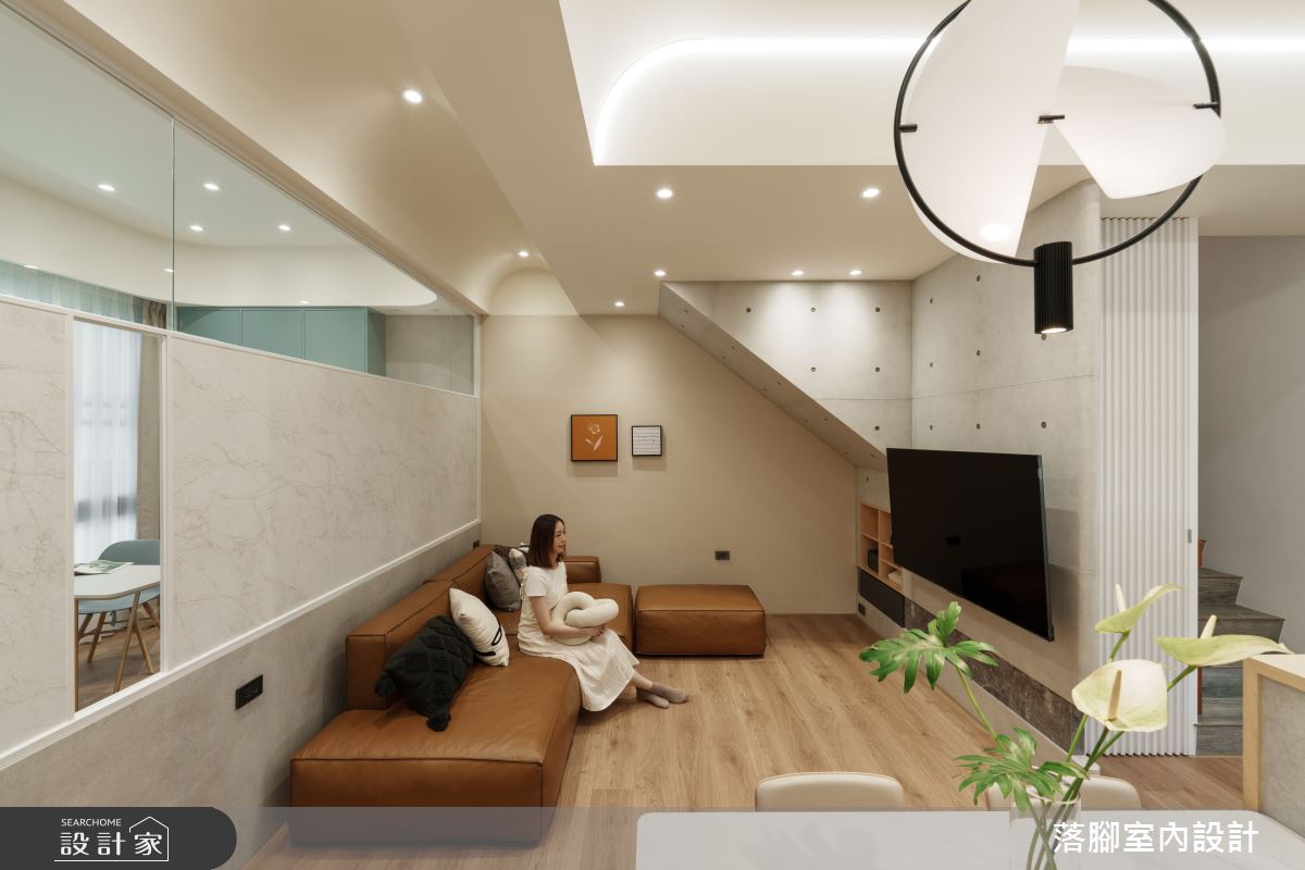 31坪新成屋(5年以下)＿現代風客廳餐廳案例圖片＿落腳室內設計＿落腳_甜心之21