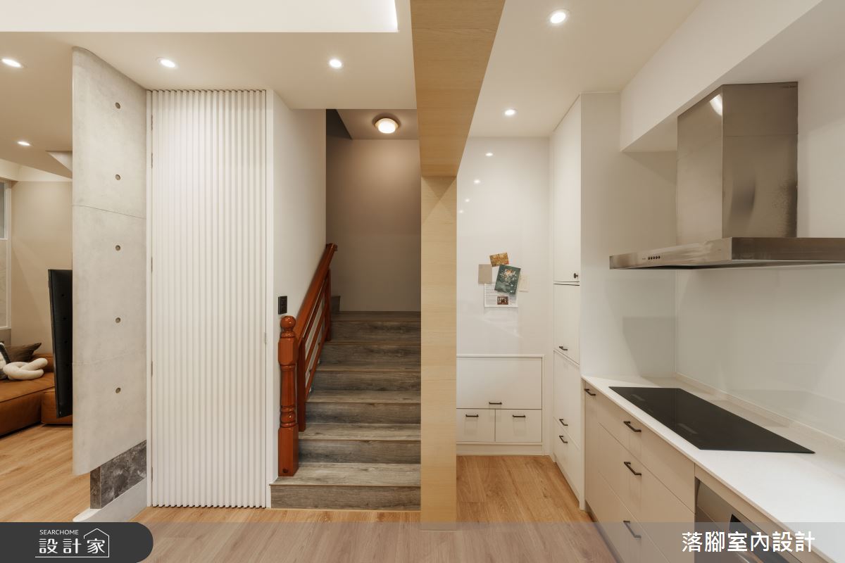 31坪新成屋(5年以下)＿現代風廚房樓梯案例圖片＿落腳室內設計＿落腳_甜心之2565