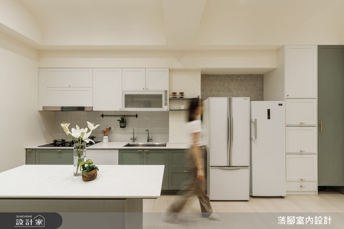 55坪中古屋(5~15年)＿現代風廚房中島案例圖片＿落腳室內設計＿落腳_初心之11