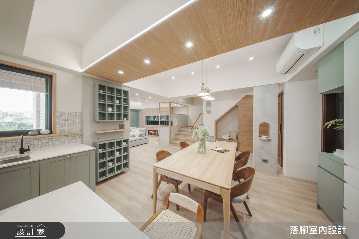 42坪中古屋(5~15年)＿日式風餐廳中島案例圖片＿落腳室內設計＿落腳_靜日之居之7