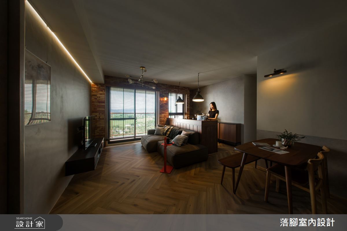 22坪新成屋(5年以下)＿英倫風客廳餐廳案例圖片＿落腳室內設計＿落腳_日常鏝映之1