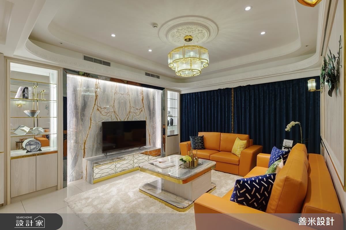 38坪新成屋(5年以下)＿混搭風客廳案例圖片＿善米設計有限公司＿善米_16之4