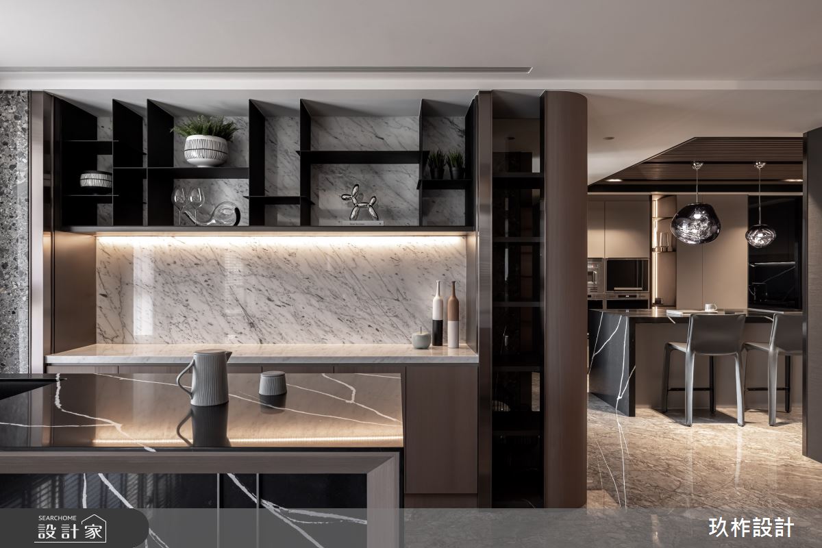 90坪新成屋(5年以下)＿現代風餐廳廚房中島案例圖片＿玖柞設計＿玖柞_27之6