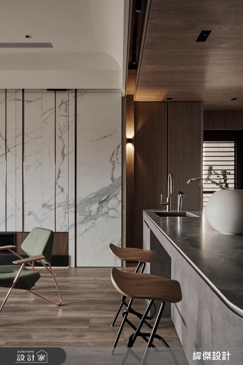 20坪新成屋(5年以下)＿現代風餐廳吧檯中島案例圖片＿緯傑設計＿緯傑_25之2