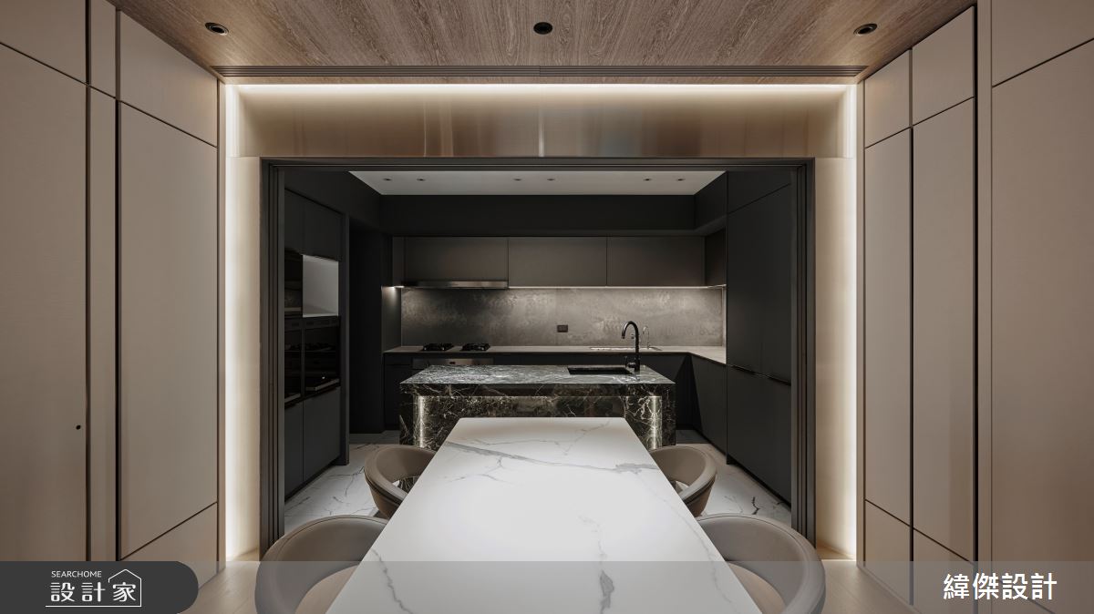 60坪新成屋(5年以下)＿現代風餐廳廚房中島案例圖片＿緯傑設計＿緯傑_33之10