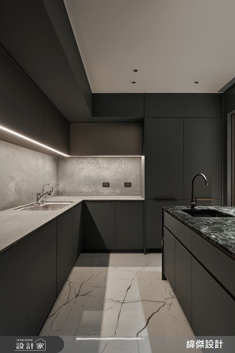 60坪新成屋(5年以下)＿現代風廚房中島案例圖片＿緯傑設計＿緯傑_33之11