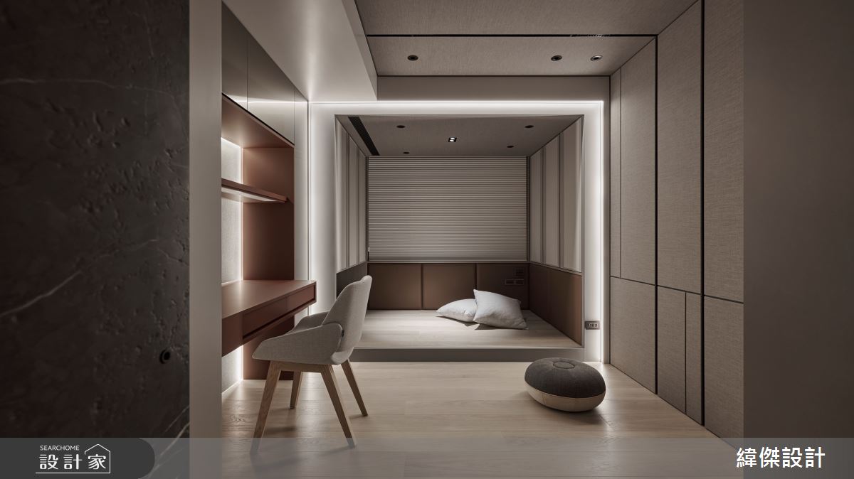 60坪新成屋(5年以下)＿現代風書房臥榻案例圖片＿緯傑設計＿緯傑_33之15