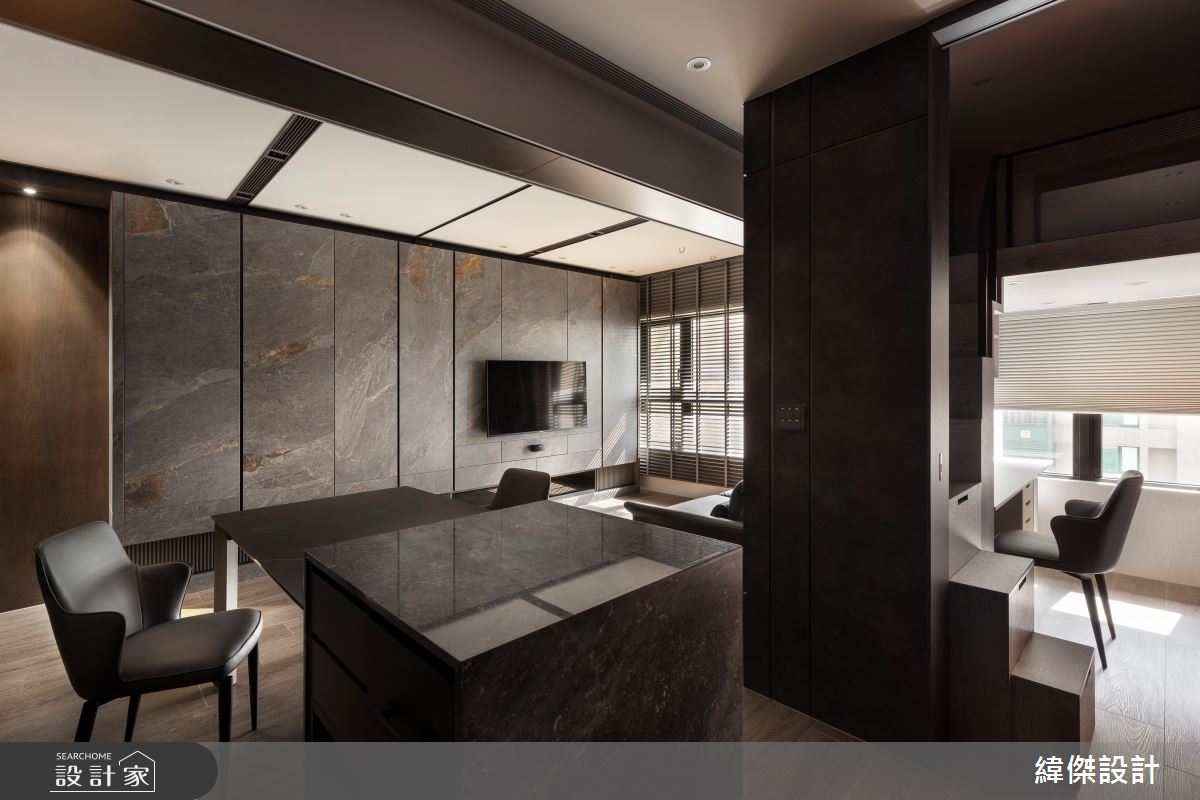 24坪新成屋(5年以下)＿現代風客廳餐廳書房案例圖片＿緯傑設計＿緯傑_35之5